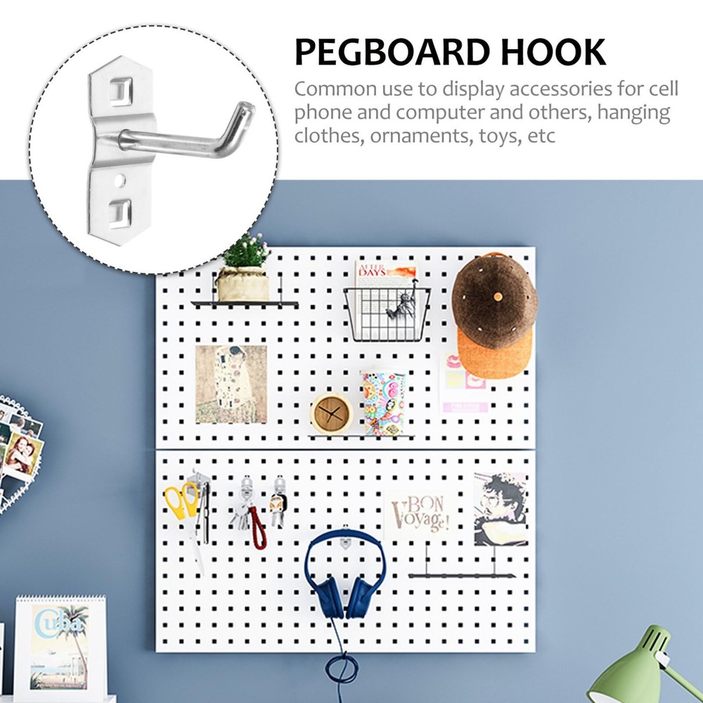 12 Pcs Tool Hook Display Hook Cabinet Display Rack Exhibition Pegboard Peg s ...