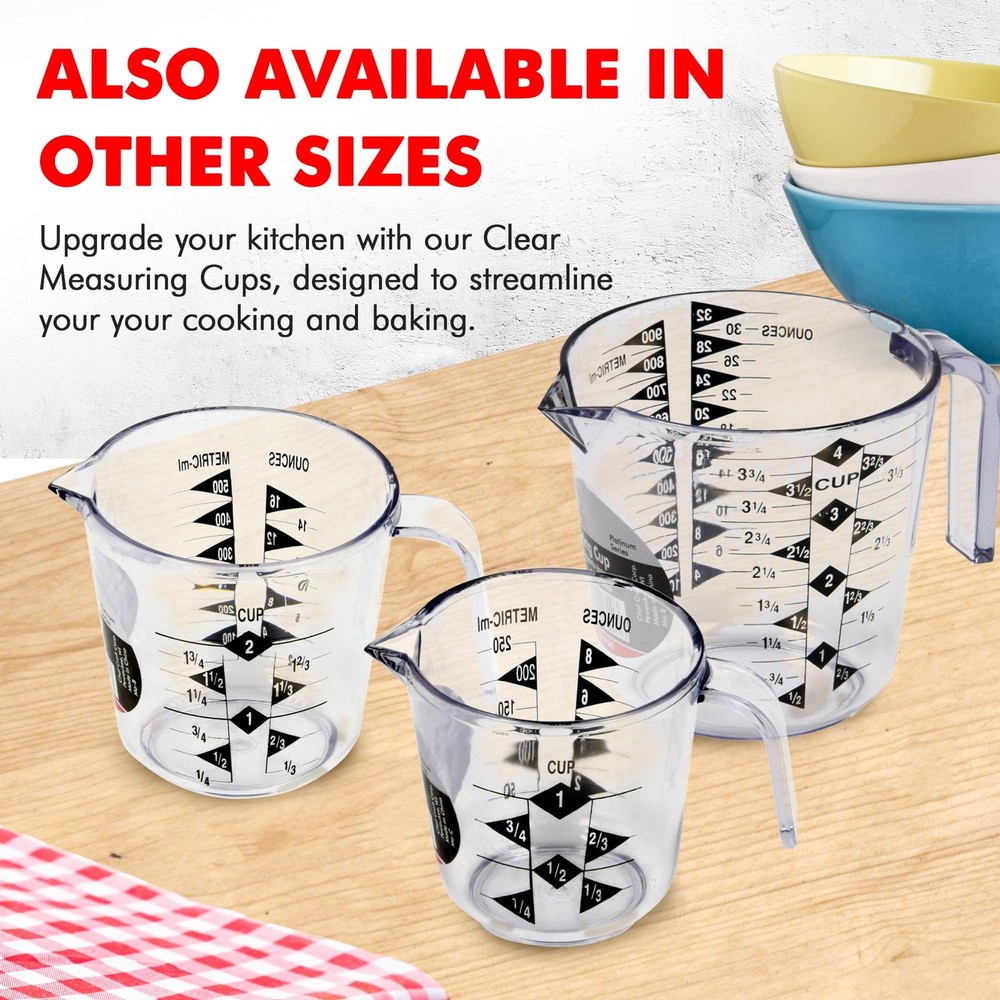 Chef Craft Select Plastic Measuring Cup, 2 Clear 2
