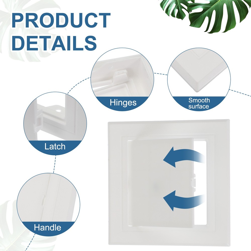 5.91x5.91 Inch(150x150mm) Removable Hinged Access Panel, 3Pcs Access Doors White