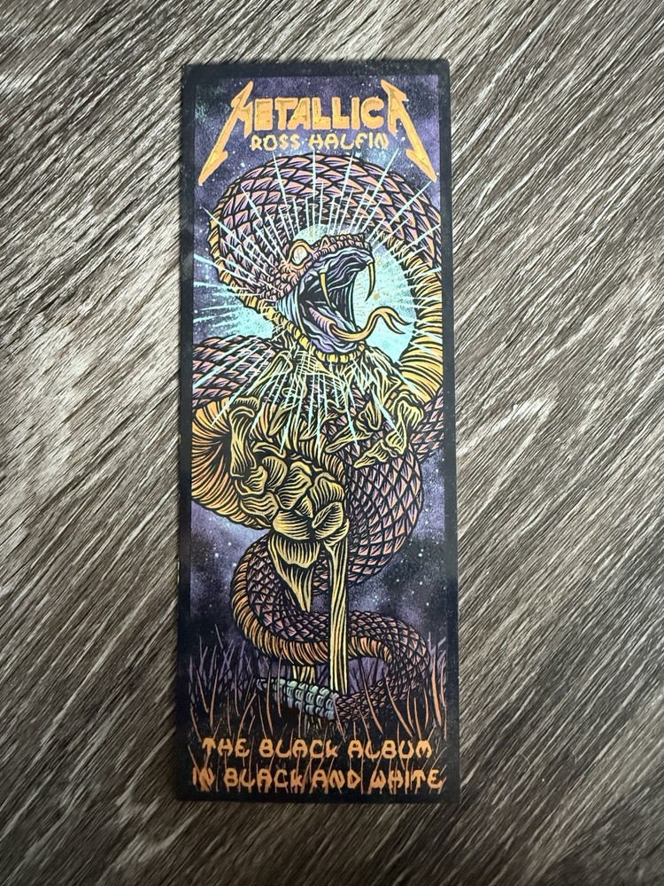 METALLICA- Ross Halfin B&W Foil Bookmark Luke Martin Signed Limited Edition /100