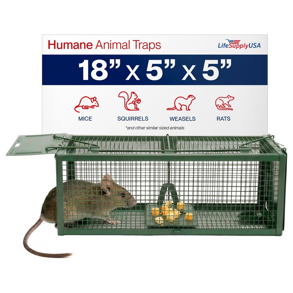 Heavy Duty Live Humane Animal Cage Trap for Catch & Release (Multiple Sizes)