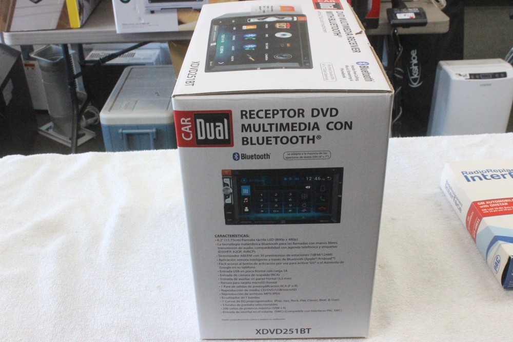 Dual XDVD251BT CD Player Bluetooth USB AUX Input 6.2" Touch Screen LCD W/Extras