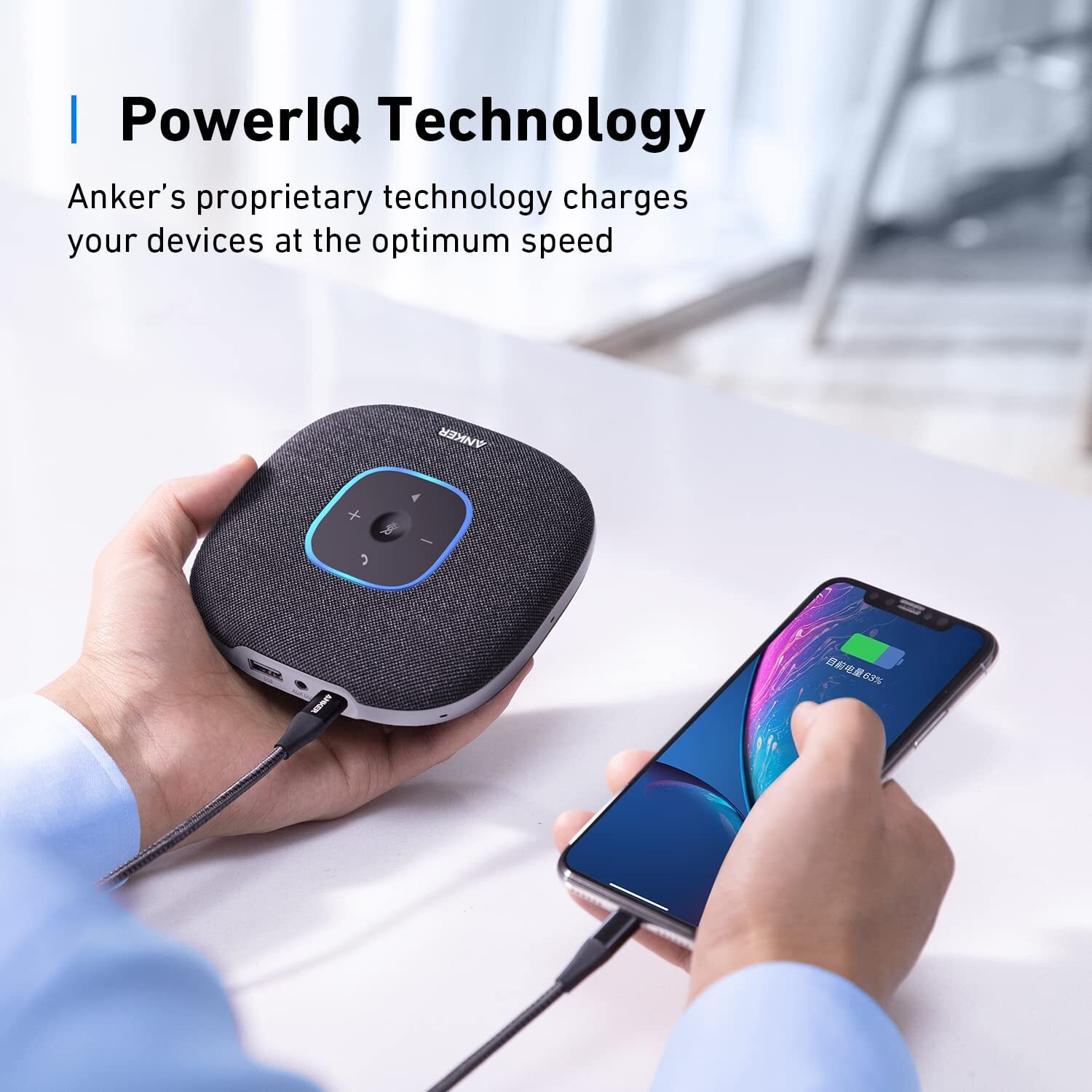 Anker PowerConf S3 Bluetooth Speakerphone Conference Speaker for Meeting |Refurb