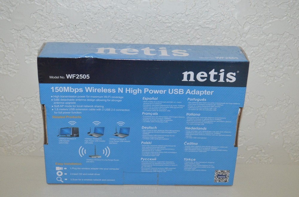 Netis 150 MBPS WIreless N High Power USB Adapter WF2505