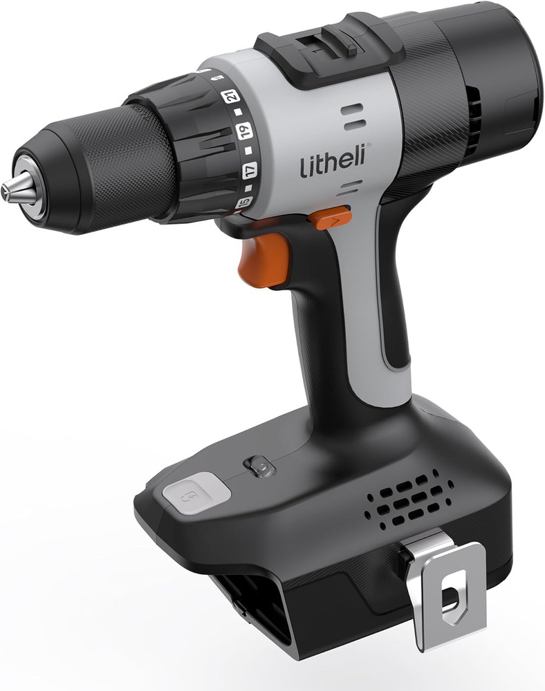 Cordless Drill Driver, Electric Power Drill with 2 Variable Speed Settings, 1/2