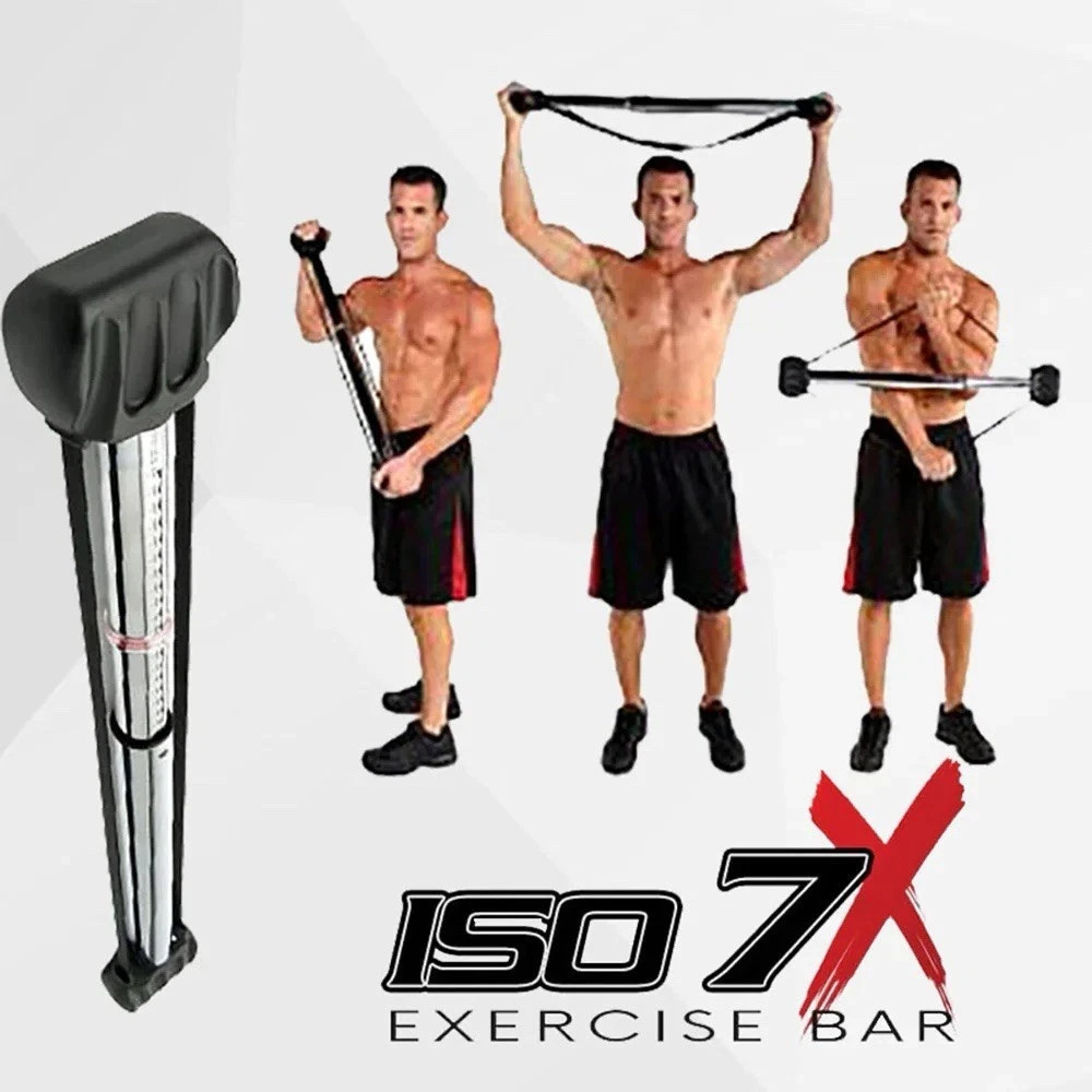 Ontel ISO 7X Isometric Workout Bar - Silver