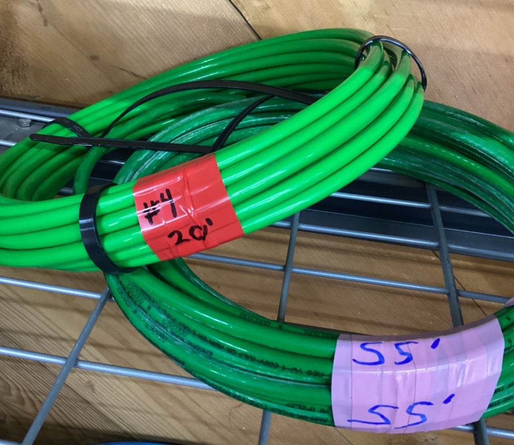 #4 AWG THHN Stranded Electrical Wire Green