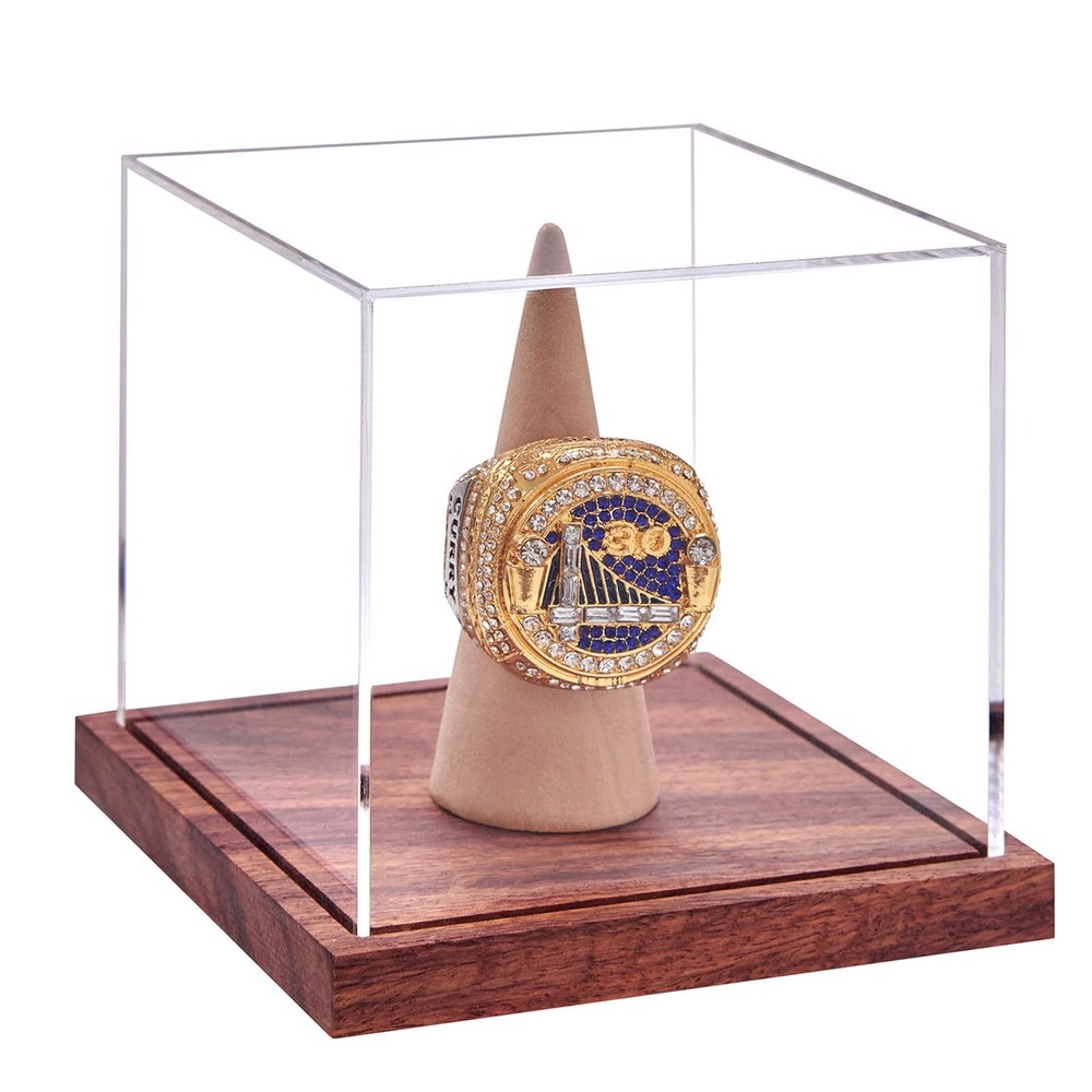 Championship Ring Display Case, No Assembly Required 1 Pack Ring, Transparent