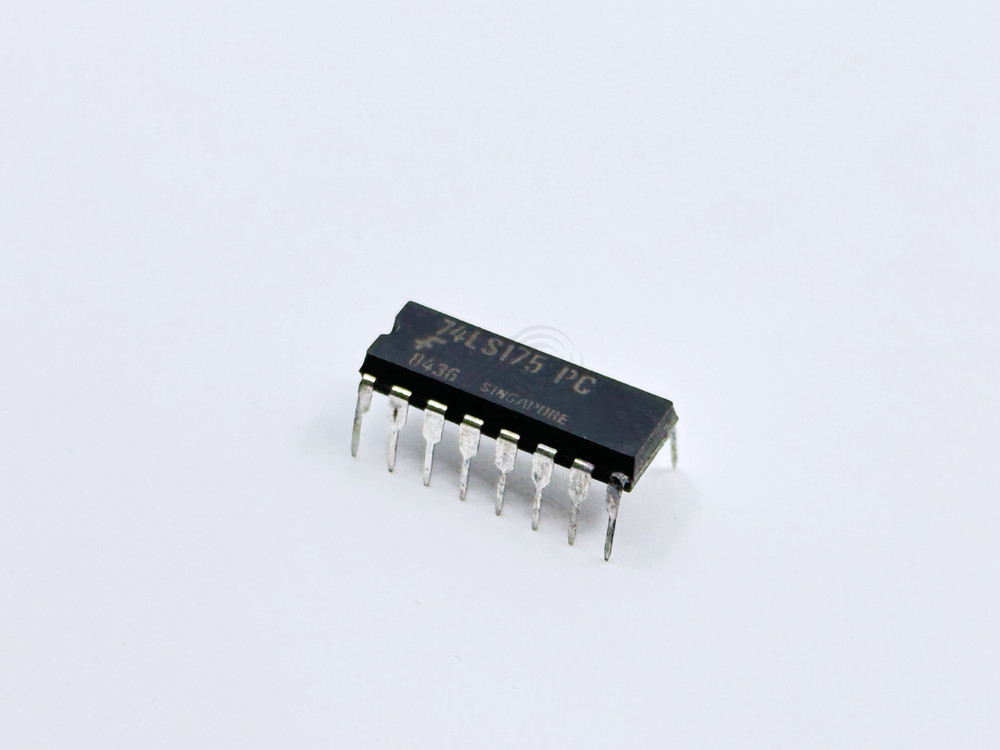 5PCS 74LS175PC Fairchild Quad D-Type Flip-Flop Complementary Outputs DIP-16
