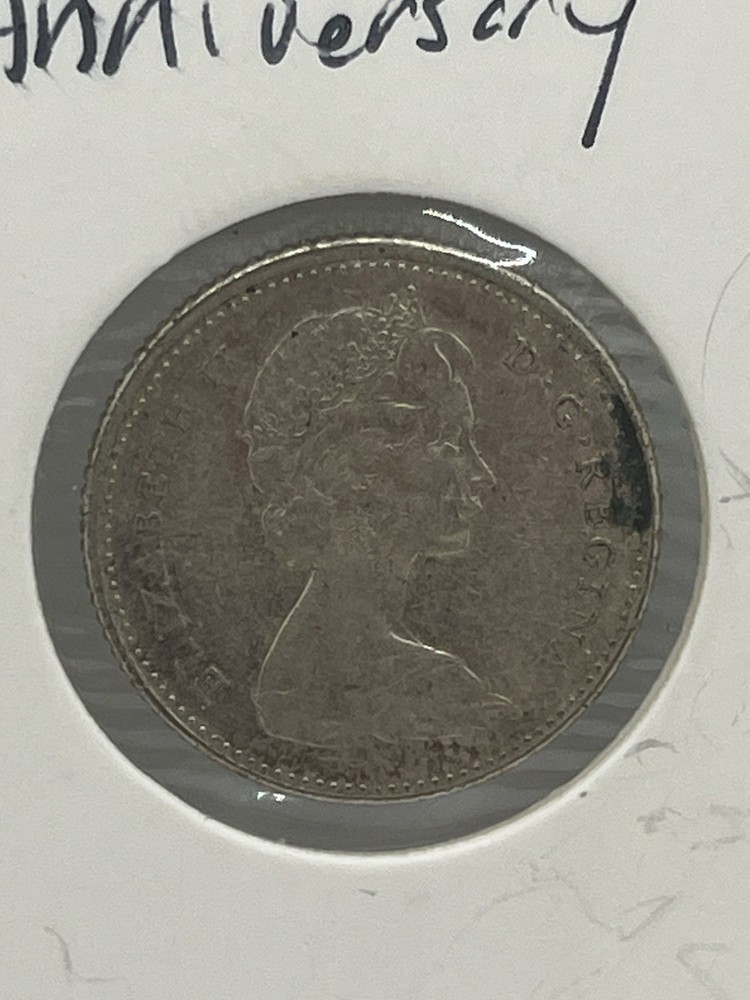 1967 Canada 10 Cents Silver Coin