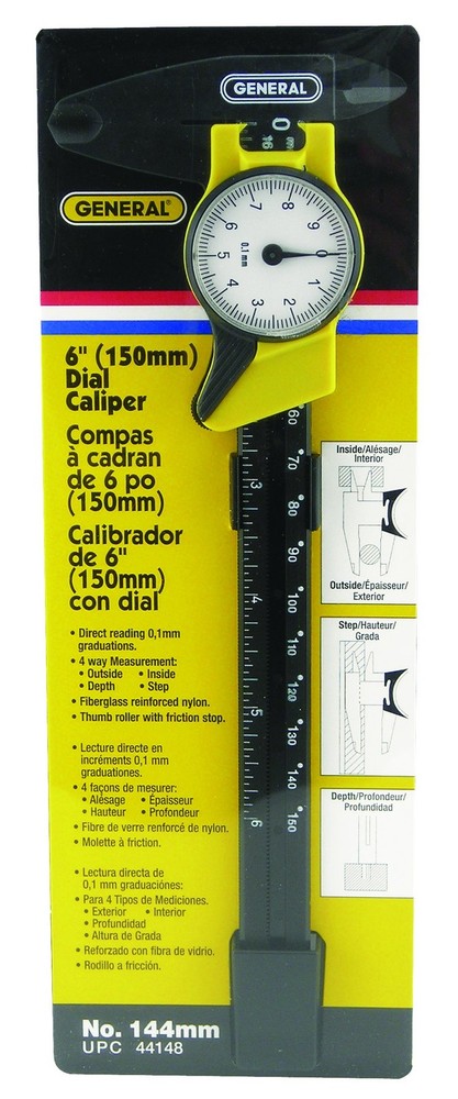 144MM Plastic Metric Dial Caliper 6-Inch