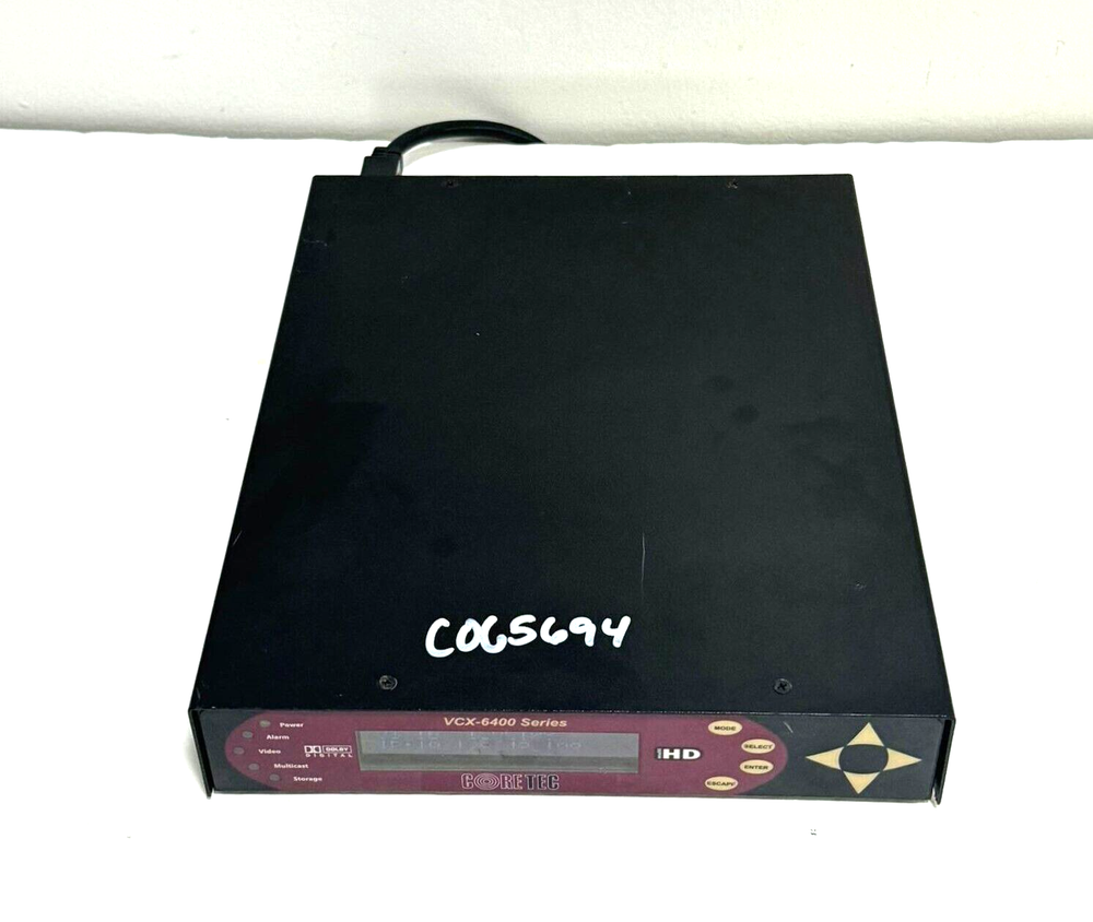Core Tec VCX6400 Series MPEG-2/4 Video ETHERNET ENCODER