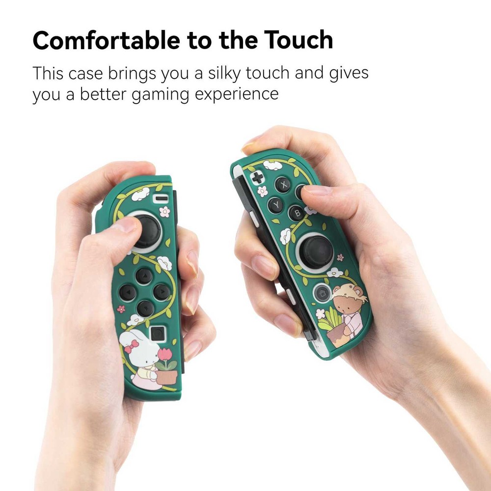 GeekShare Protective Case Cover for Nintendo Switch OLED & Joy Con Bunny Garden