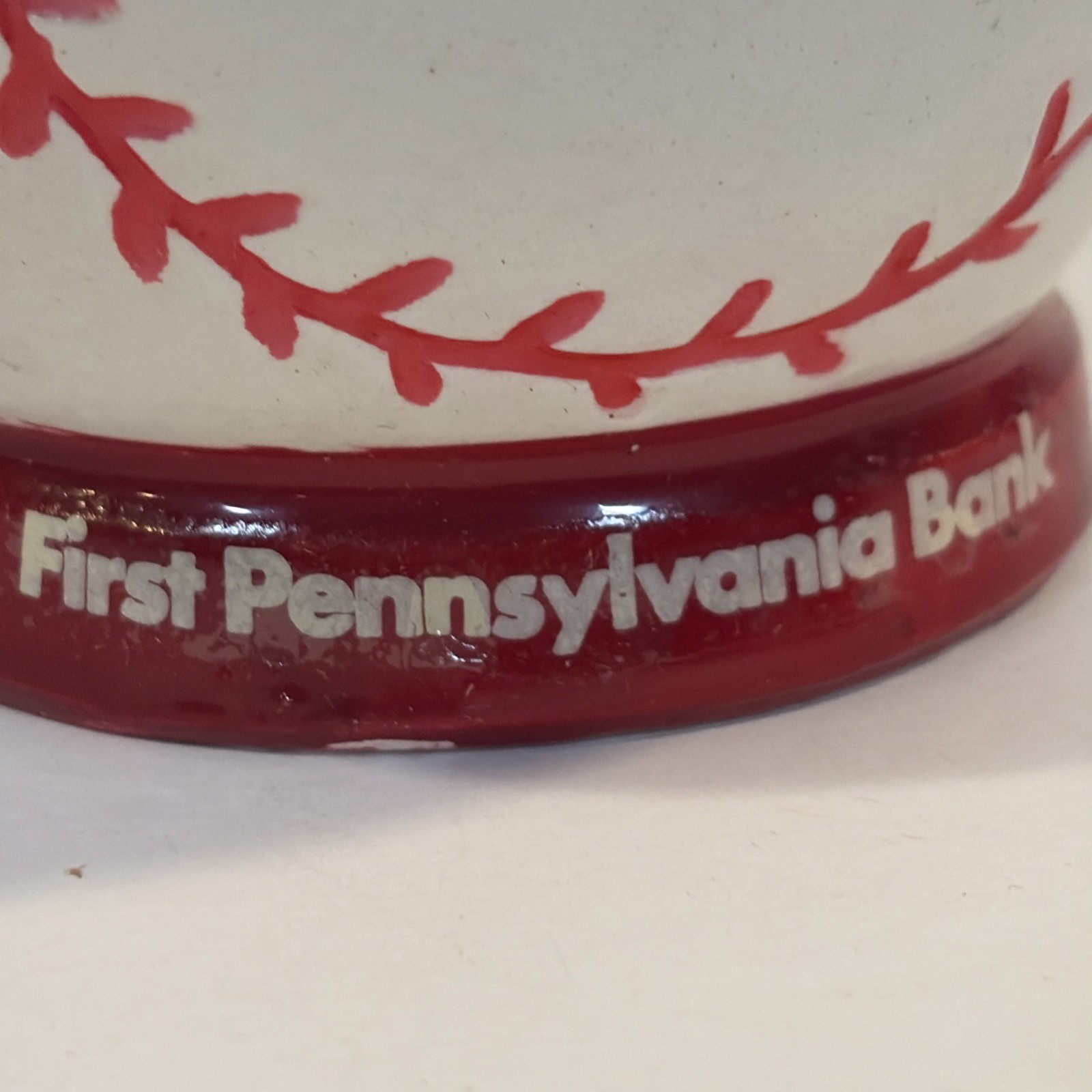 VTG First Pennsylvania Bank Philadelphia Phillies Ceramic Coin Baseball Cap WDWK