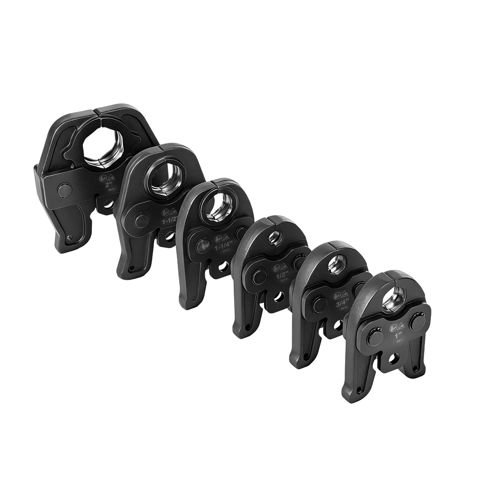 1/2" -2" Pro Press Tool Pipe Crimping Kit Press Tool Battery Kit with 6 Jaws US