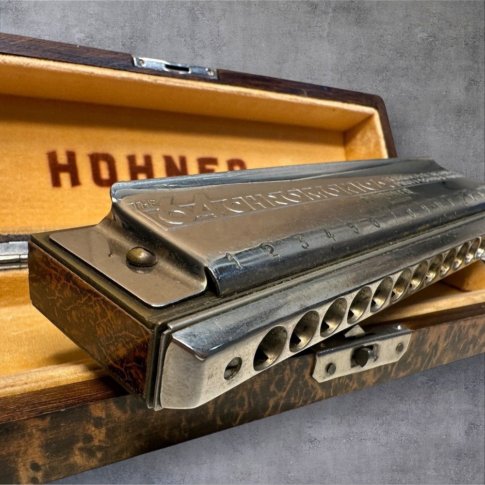 Hohner 64 Chromonica Harmonica Nr. 280 Silver Tone 4 Octave Professional Model