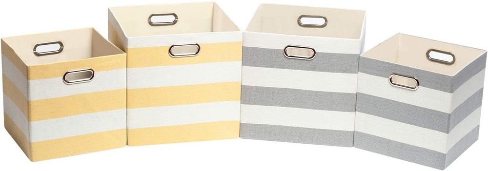 3X Thicker Storage Bins Storage Cubes 13×13 Fabric Storage Boxes Foldable