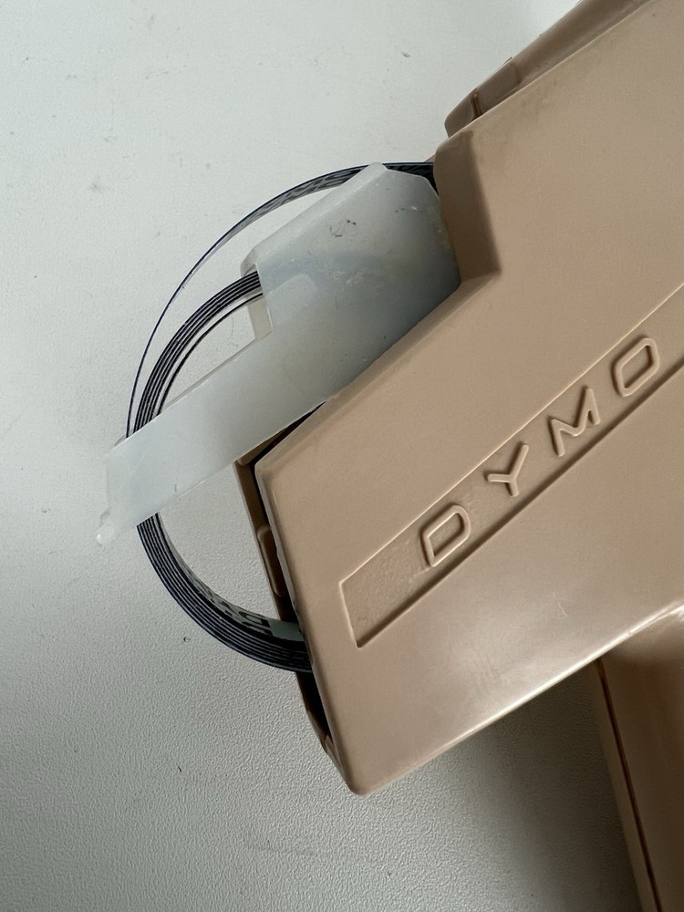 Vintage Dymo Embossed Label Maker Beige