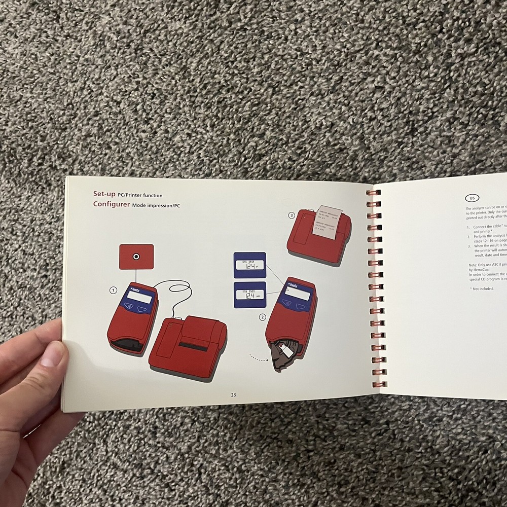 HEMOCUE HB 201+ Hemoglobin Analyzer Operating Manual Instructions Only