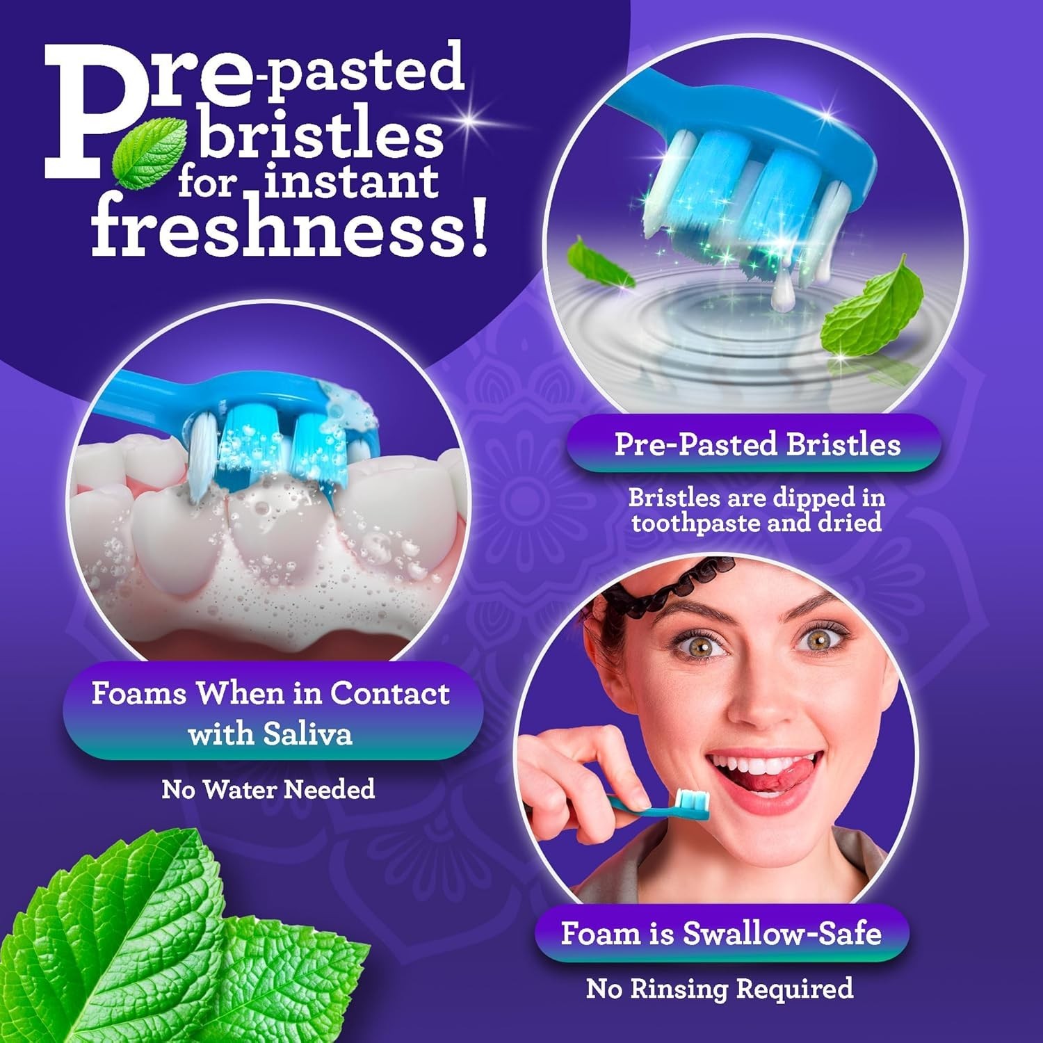 Ready-To-Go Disposable Mini Travel Toothbrushes - Butter on Gums Softex Bristles