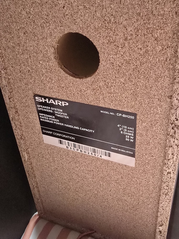 Sharp XL-BH250 Micro Shelf Executive Speaker System 5Disc AM FM + Bluetooth Read