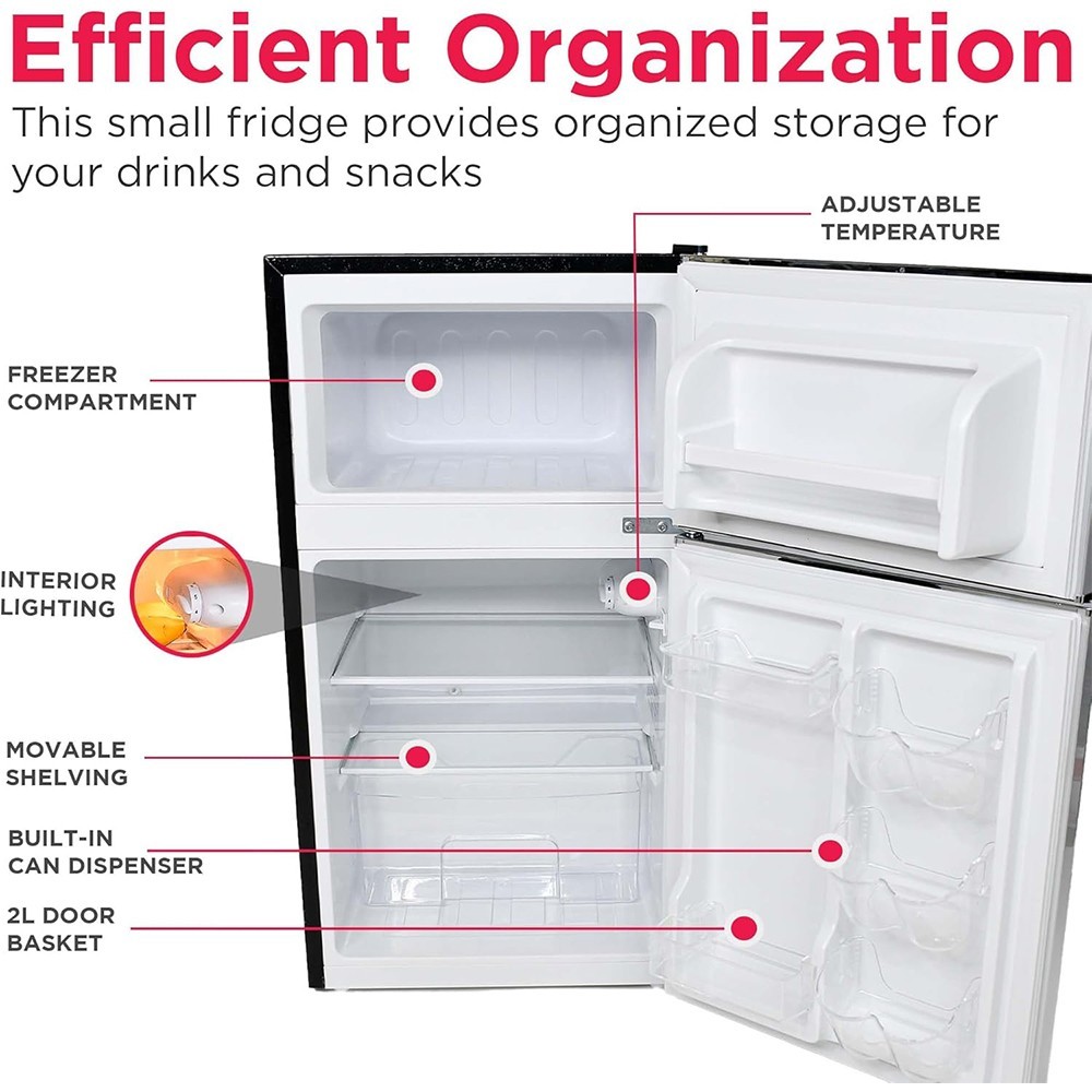 Frigidaire Retro 3.2 Cu Ft Stainless Steel Refrigerator Separated Top Freezer