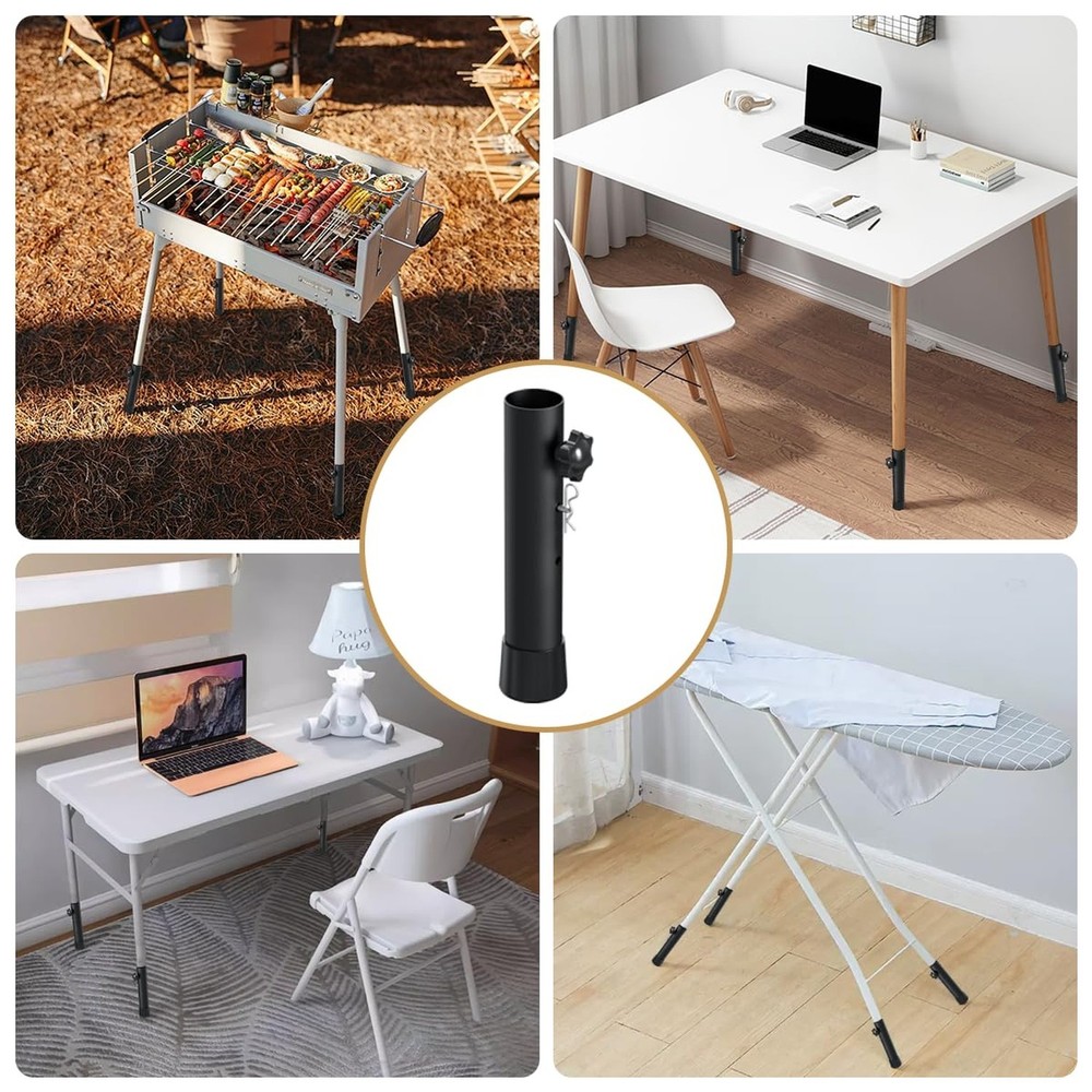 Adjustable Table Risers & Leg Extenders,4 Pack Height Extensions for Straight...