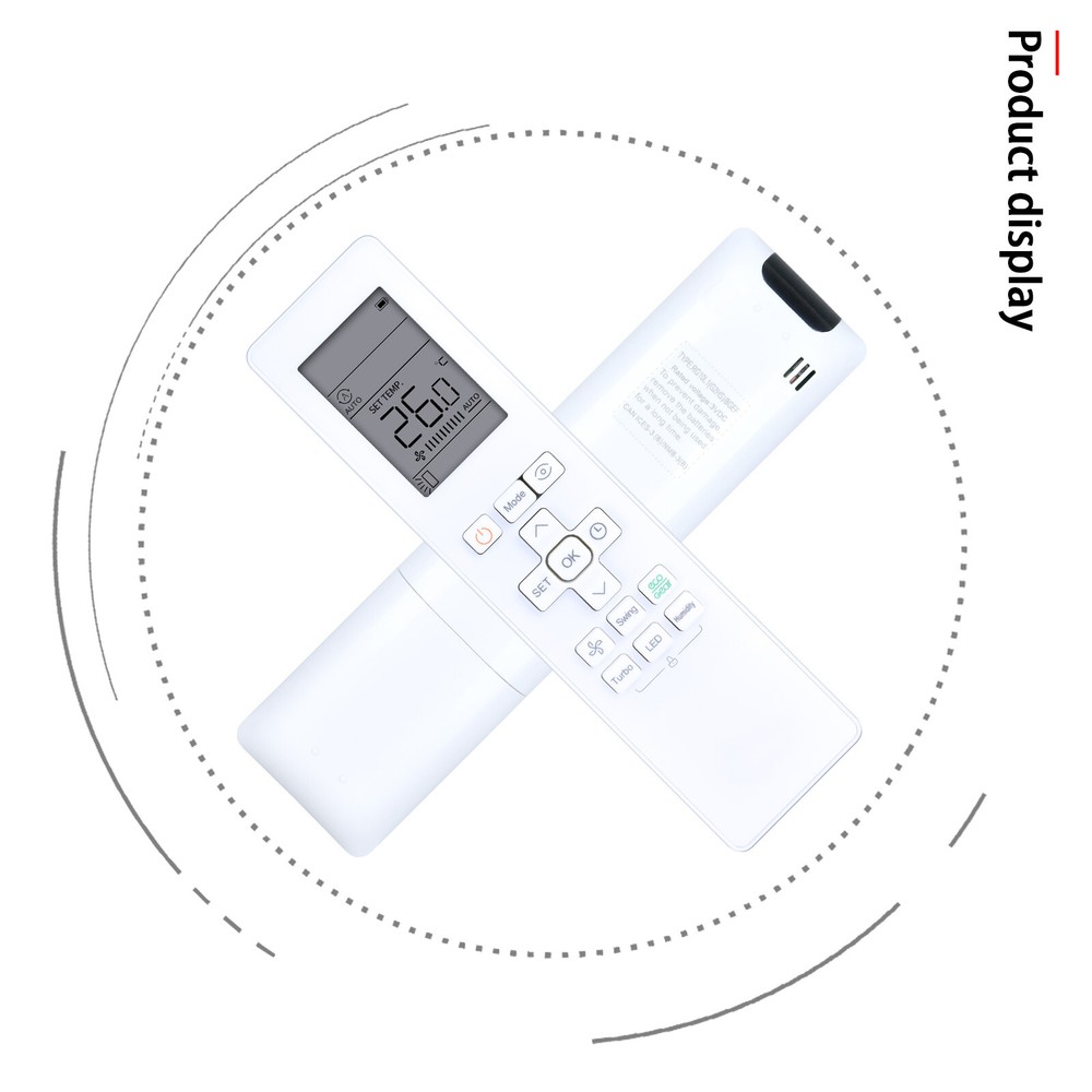 Remote Control For Senville AURA Series Mini Split Air Conditioner