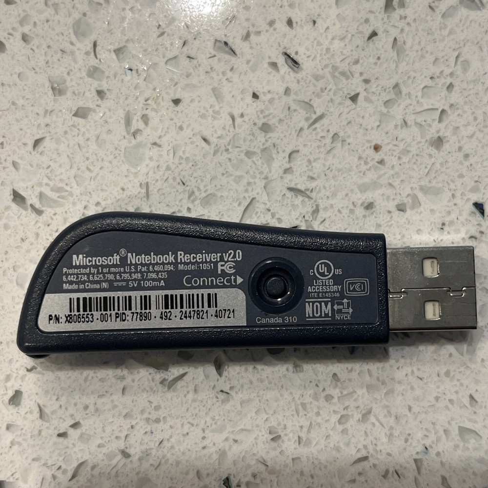 MICROSOFT Notebook Receiver v2.0 Model 1051 For Wireless Mouse - Works Great!
