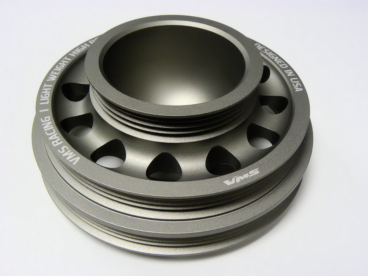 VMS Racing Light Weight Aluminum Crankshaft Pulley OEM Size 92-95 Civic SOHC D16