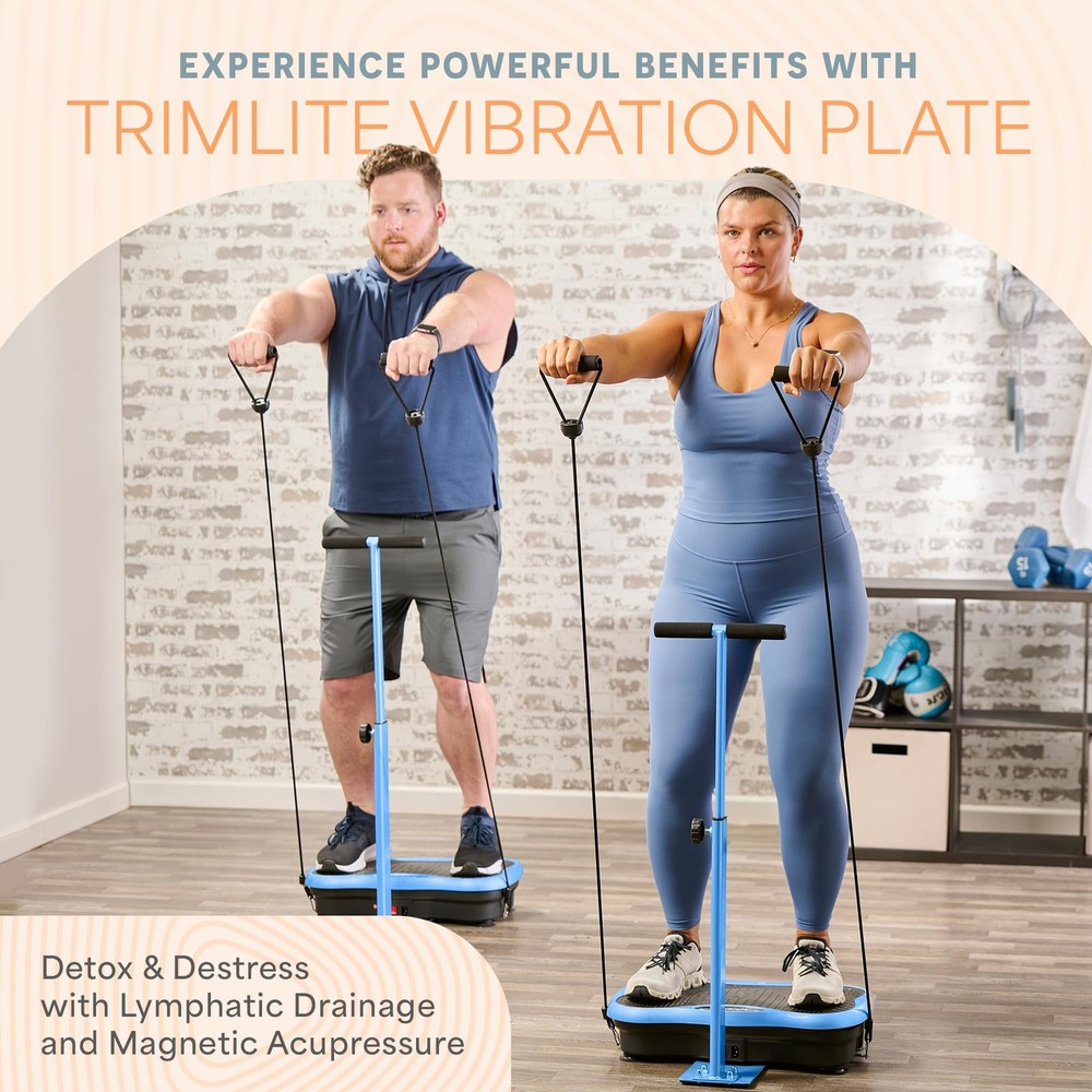 Lifepro TrimLite Vibration Plate Exercise Machine with Handlebars – Whole Bod...