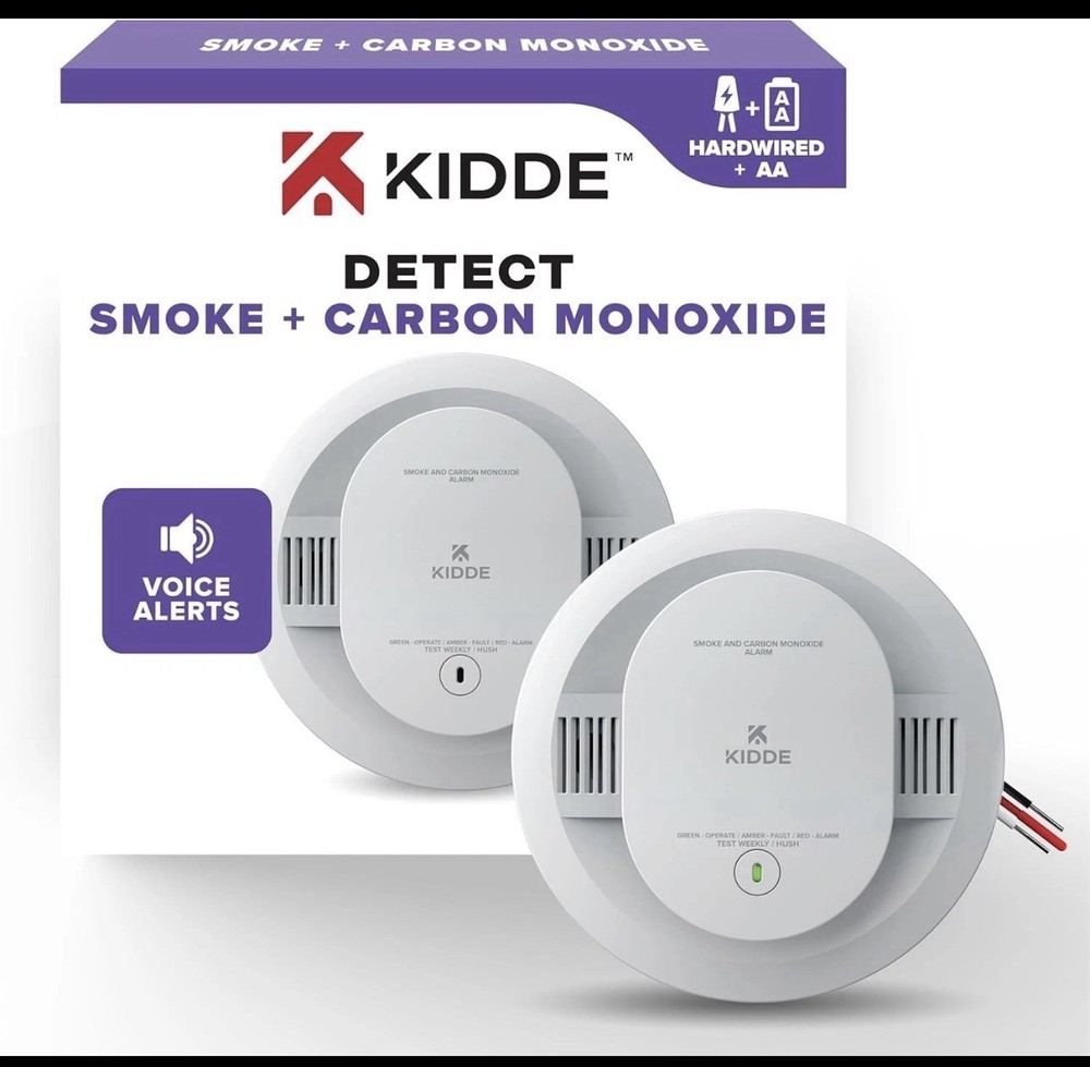 Kidde Hardwired Smoke & Carbon Monoxide Detector, AA Battery Backup,‎ 30CUAR-V