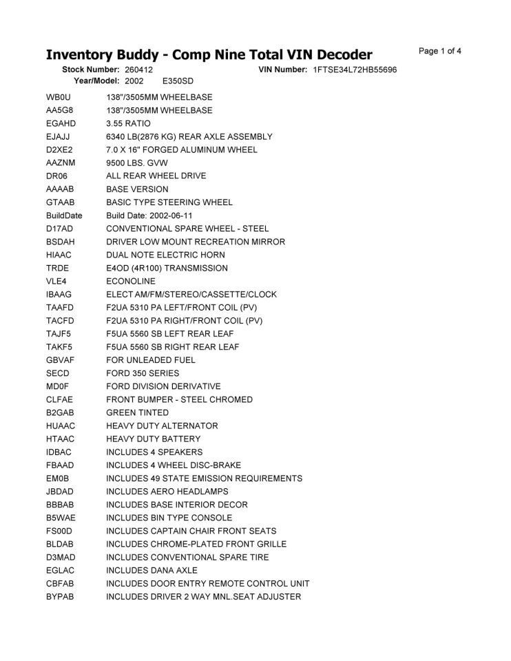 Engine ECM Electronic Control Module 8-330 5.4L Fits 02 FORD E350 VAN 3841179