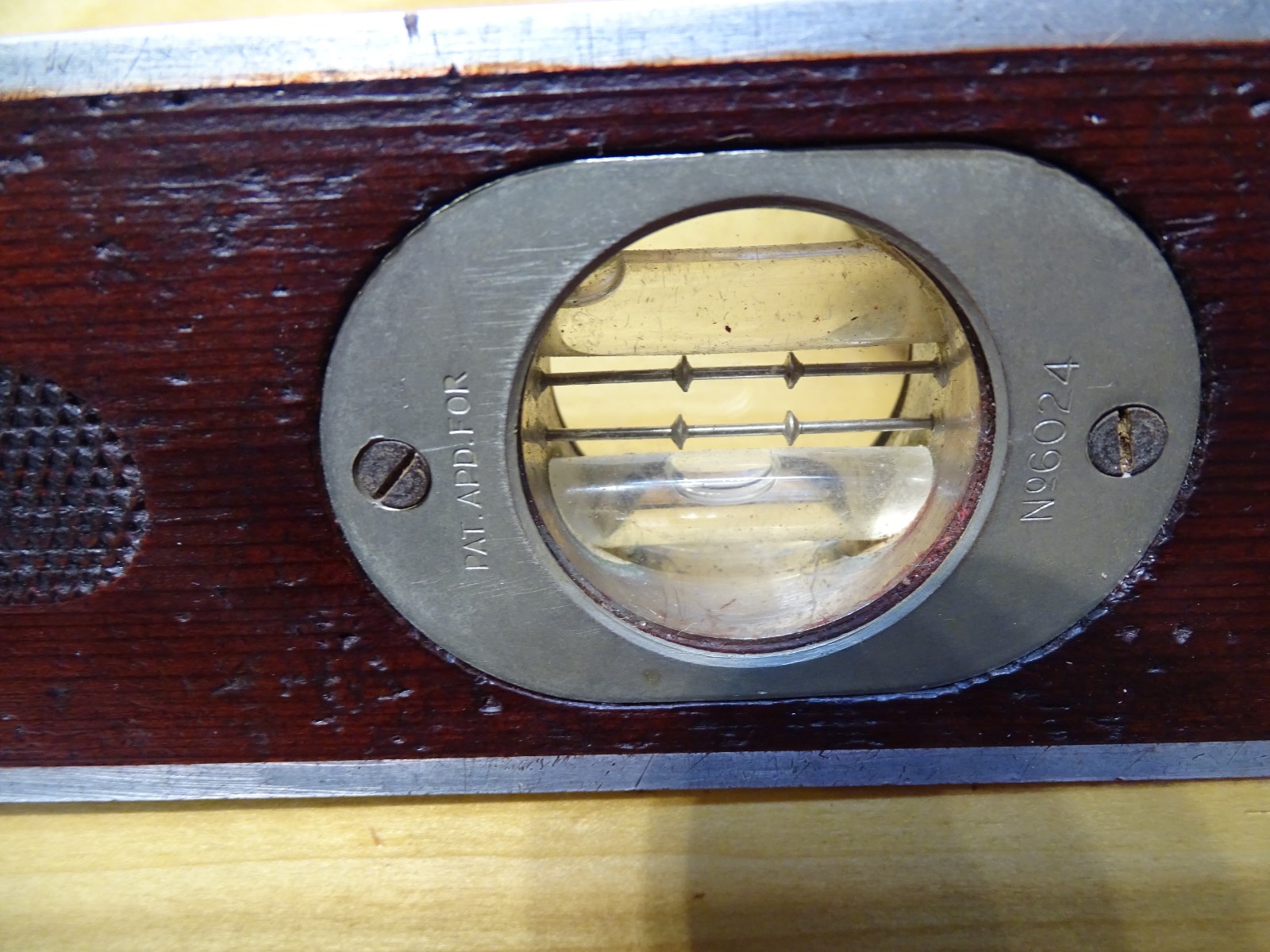 Goodell Pratt Roland Stetson Patent No 6024 Mahogany Aluminum Bound Level