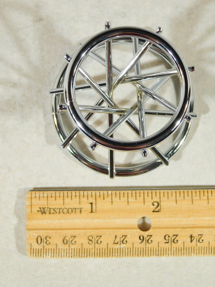 Sphere Display Stand Chrome with SWIRL Design