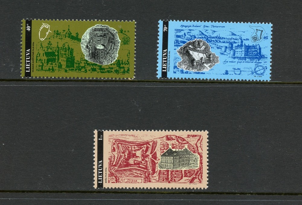 O085   Lithuania   1995    castles    3v.   MNH