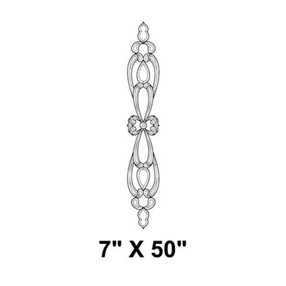 7"X 50" Exquisite Clear Glass Bevel Cluster EC949