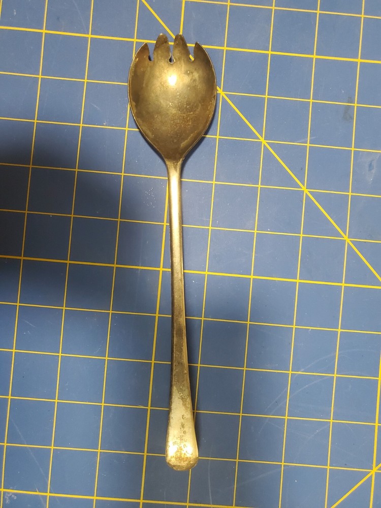 Vintage Silverplate Salad Serving Fork - Sheffield England - 9 1/8" long