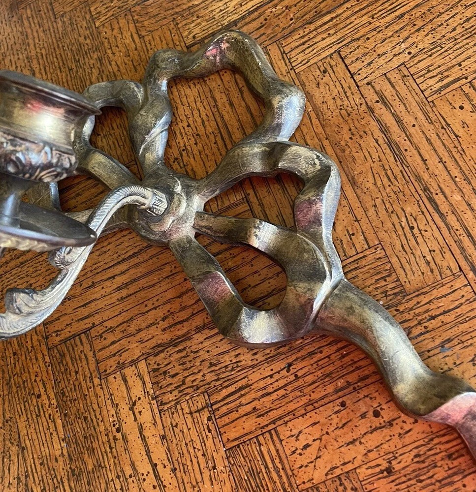 Brass Candle Wall Sconce VTG