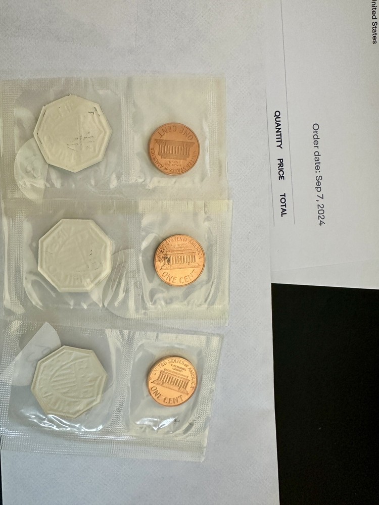 1963 LINCOLN Proof Cent w/Mint Token ~ Sealed Mint Cello ~From Original Mint Set