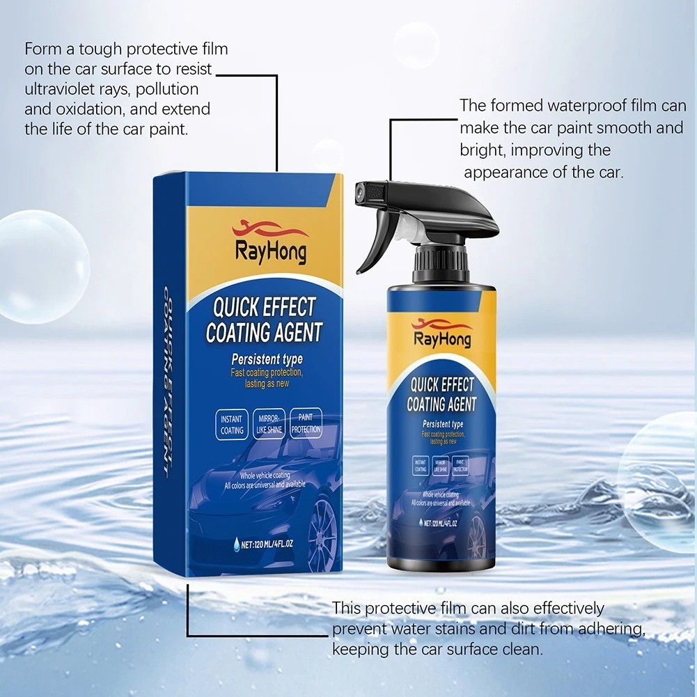 Car Coating Spray,Quick Effect Coating Agent,Car Scratch Wax Polish Spray Liquid