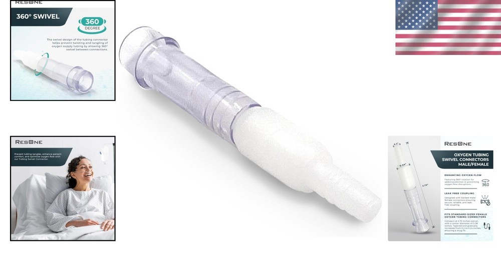 Compact Oxygen Line Splitter with Leak-Proof Design - Perfect for Therapy
