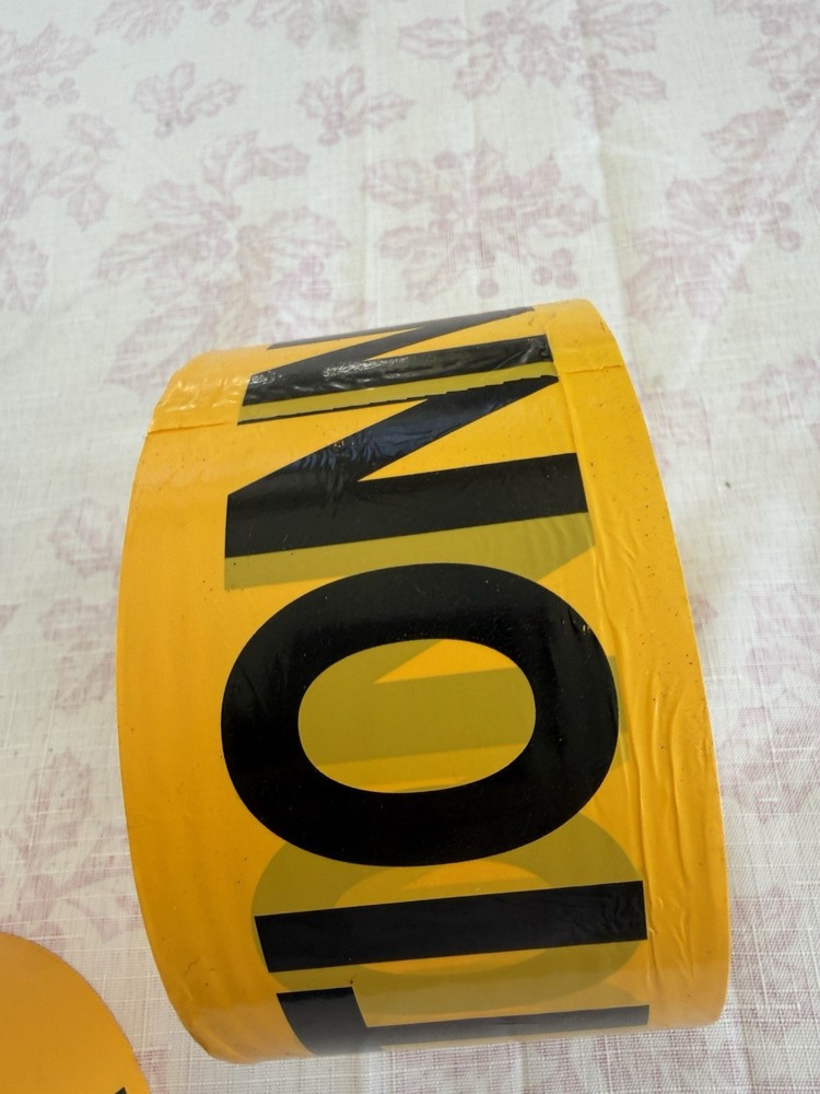 Classic Look Yellow Black Lettering CAUTION Tape Roll (2)