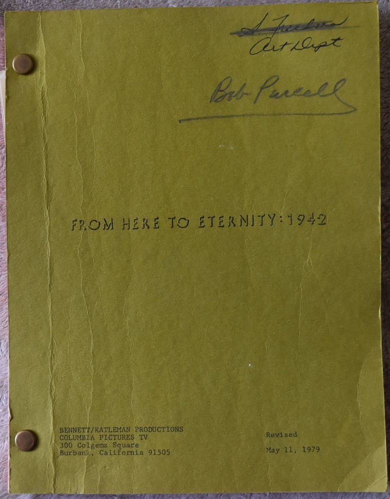 1979 From Here to Eternity : 1942 Original Screenplay Script