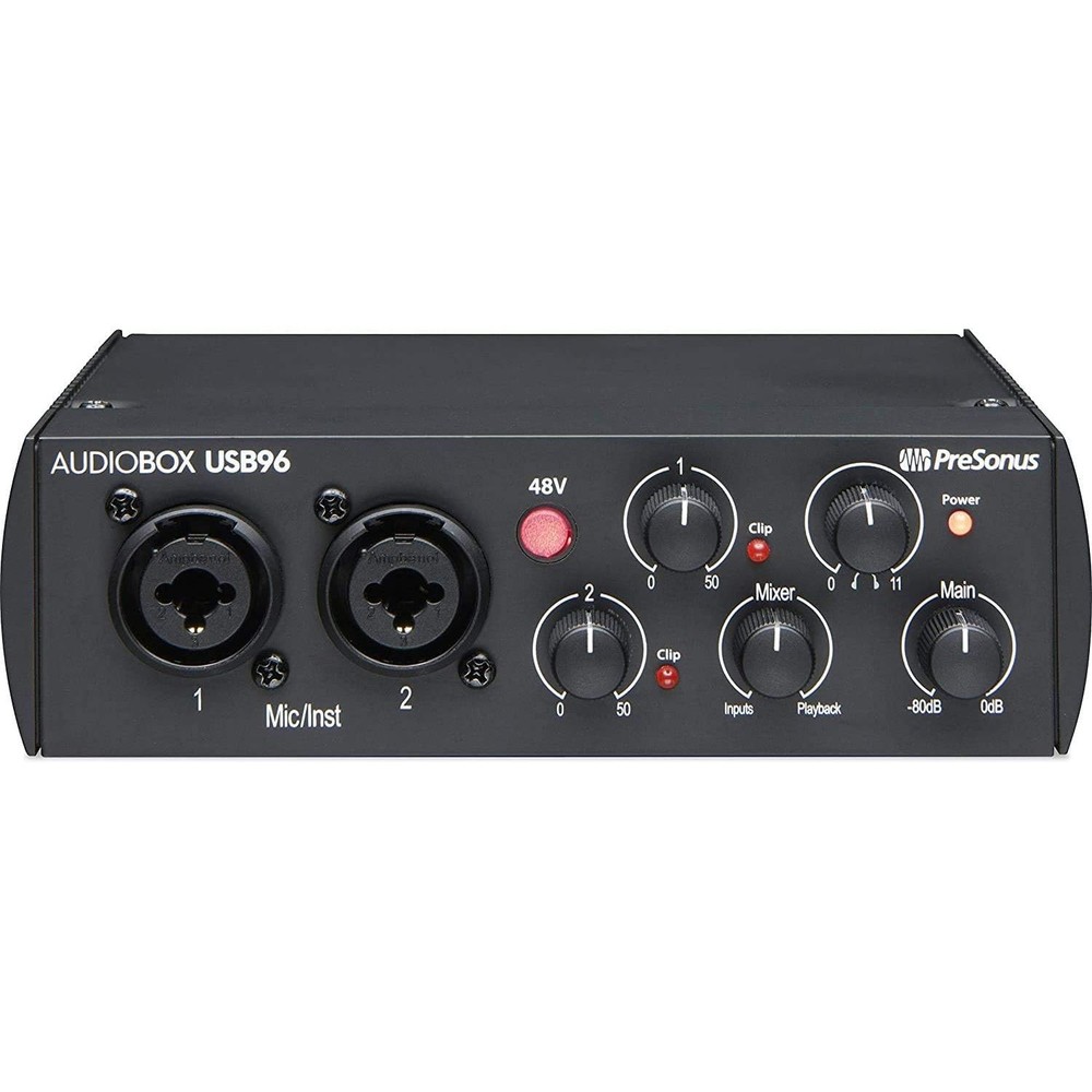 PreSonus AudioBox 96 Studio Bundle – Interface, Mic, Headphones & DAW