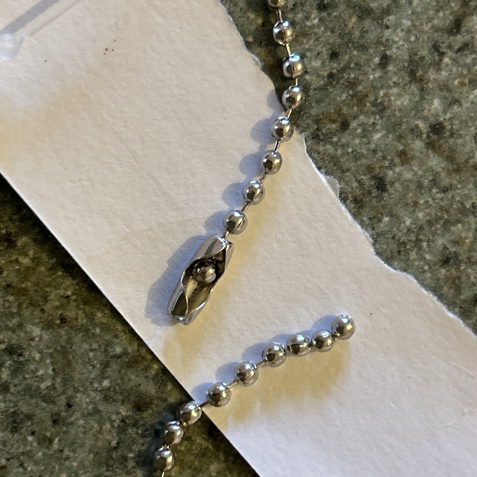 36" Beaded Neck Chain Silver Universal Replacement 4 Police Badge ID Holder New