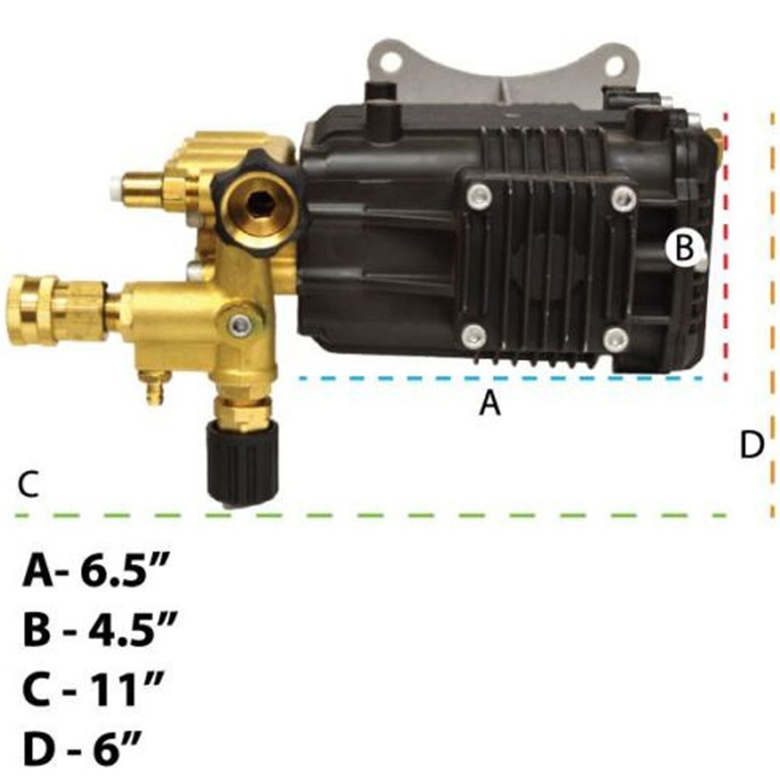 Pressure Washer Pump 4000PSI 4GPM 1" Horizontal Shaft Fits RSV4G40HDF40EZ