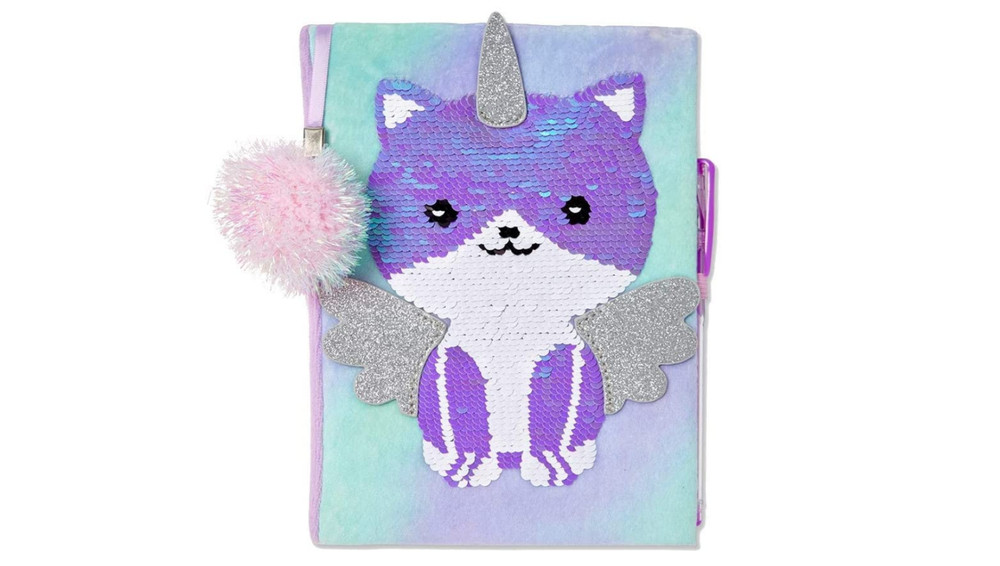 Justice Caticorn Flip Sequin Journal Diary