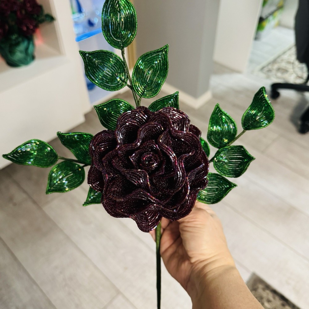French Beaded Rose