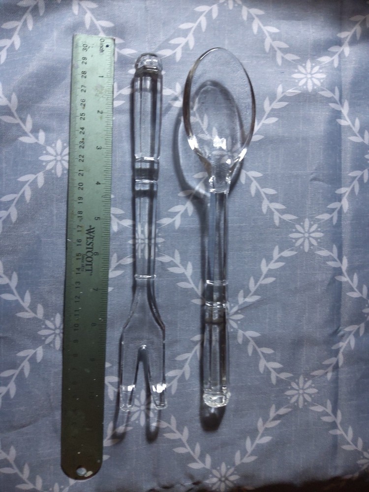 Crystal  Cut Salad Servers Serveware
